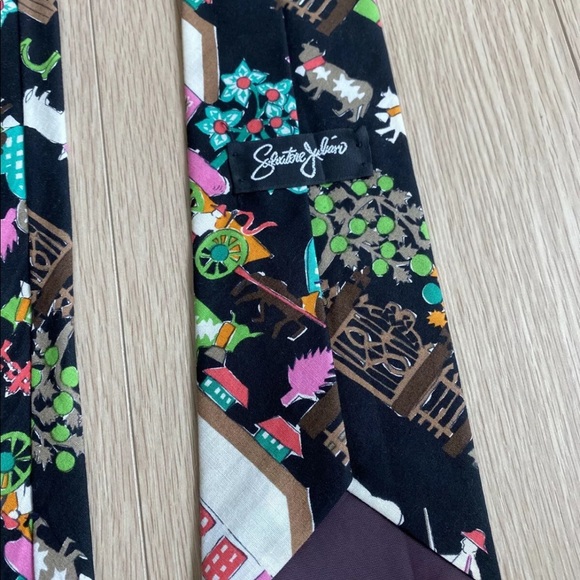 Salvatore Julian designer animal print tie - Picture 2 of 4